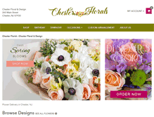 Tablet Screenshot of chesterflorals.com